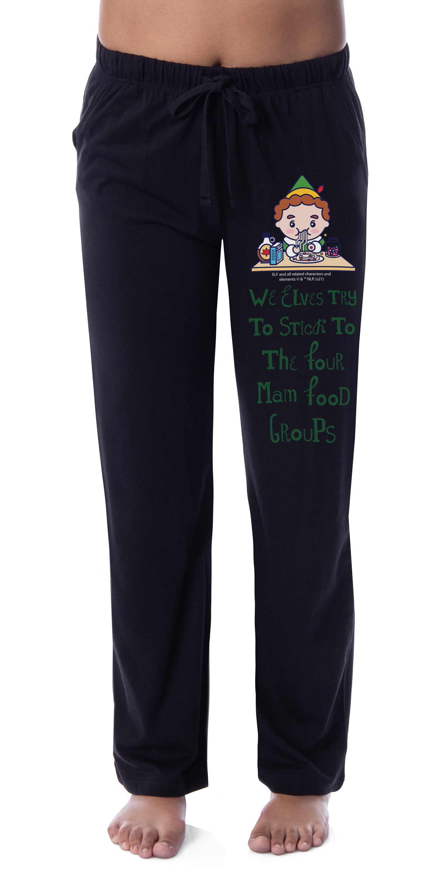 Elf The Movie Womens' Buddy Elves Four Main Food Groups Sleep Pajama Pants